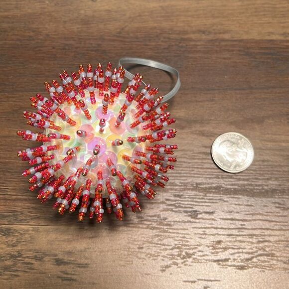 Handmade Sequin Circle Christmas Ornaments (4) - Picture 3 of 9